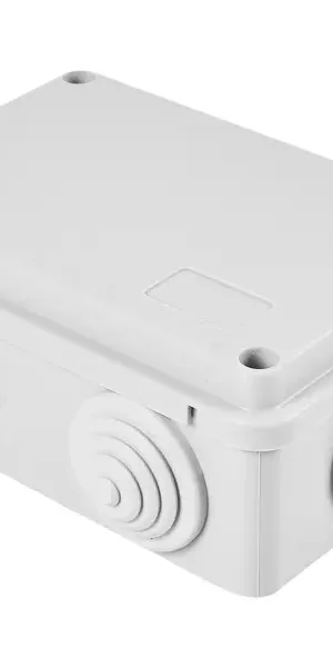 Распределительная коробка открытая Lexman 120x80x50 мм 6 вводов IP55 цвет серый