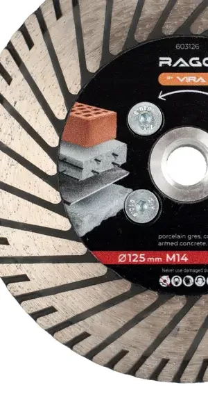 Диск алмазный Rage 603126 турбо 125xM14x3 мм