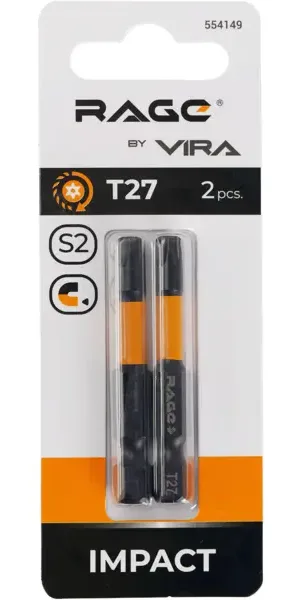 Бита ударная Rage 554149 T27x50 мм, 2 шт.