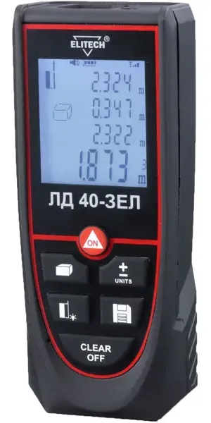 Дальномер лазерный Elitech 40Л-ЗЕЛ, 40 м