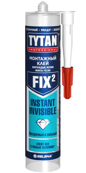 Клей монтажный Tytan Professional Fix² Instant Invisible универсальный прозрачный 290 мл