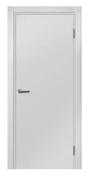 Дверь межкомнатная глухая Пронто 60x200 см Hardflex цвет белый жемчуг с замком и петлями