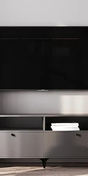 Тумба под телевизор Kub Моно 140x54x32 см ЛДСП цвет серый