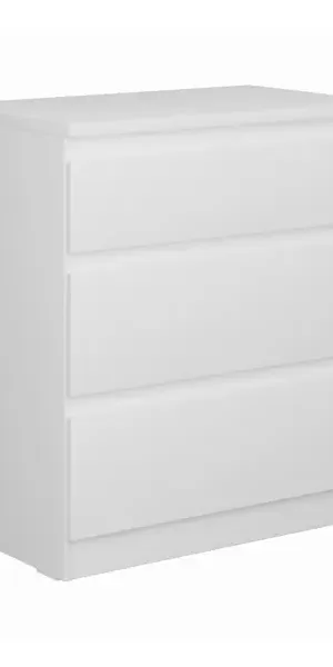 Комод Праксис 3 ящика 65x71.6x39.6 см Кдсп цвет белый