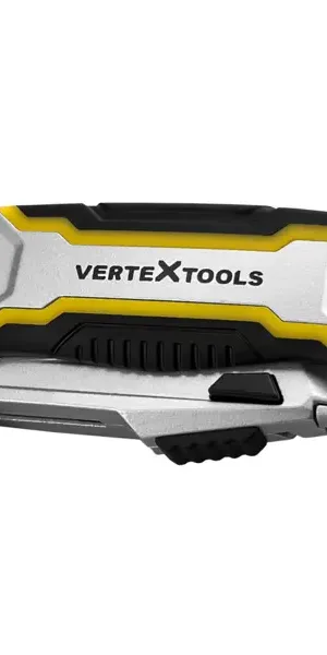 Нож строительный Vertextools 0044-18-29 металлический корпус трапециевидное лезвие 218 мм