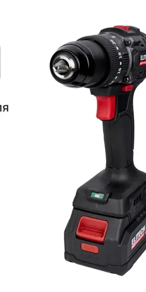 Дрель-шуруповерт аккумуляторная ударная бесщеточная Elitech HD CD20ISL2 E2201.041.02, 20 В Li-Ion 2x4 Ач