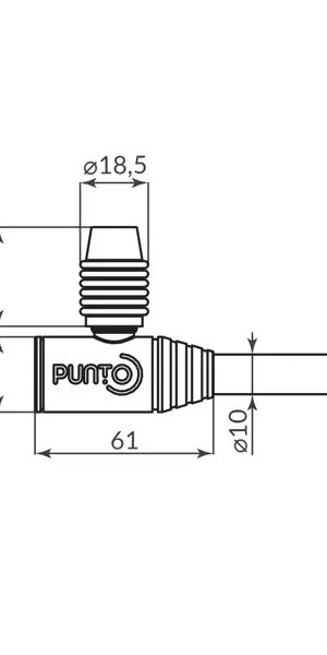Противоугонный трос с навесным замком Punto PK-BIKE-1012 10 мм 80 см