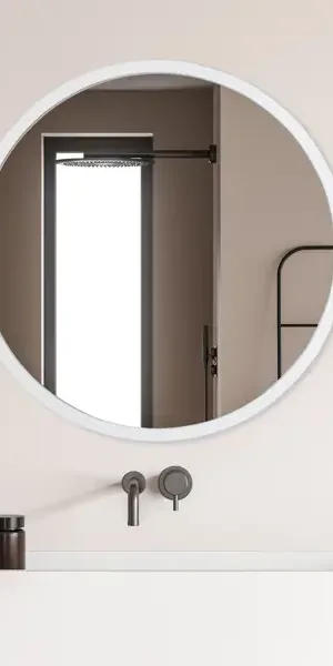 Зеркало декоративное Inspire Nodal круглое D52 цвет белый