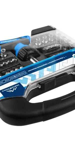 Отвертка с набором бит Vertextools 0033-44, 44 предмета