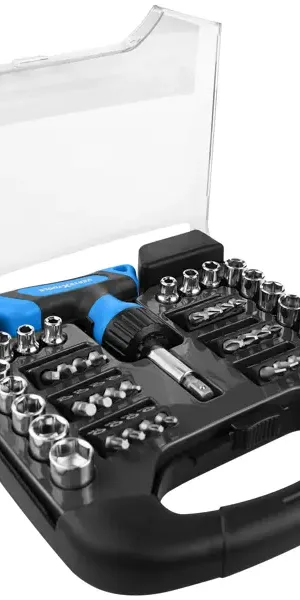 Отвертка с набором бит Vertextools 0033-44, 44 предмета