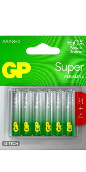 Батарейка GP алкалиновая LR6 AA 12 шт.