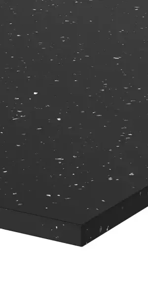 Стеновая панель Найт 240x0.8x60 см искусственный камень цвет чёрный
