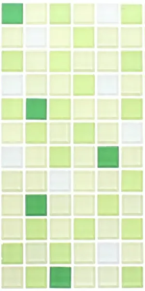 Мозаика стеклянная Kreaforta зеленая 300x300x4 мм