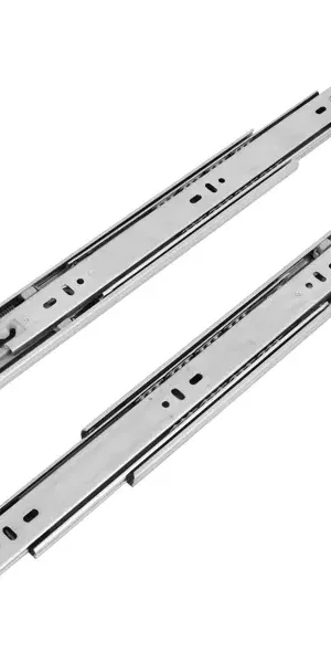 Комплект шариковых направляющих полного выдвижения EDS Chrome Y8114 с доводчиком 45/350 мм сталь, цвет серебро