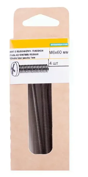 Винт DIN 7985 6x60 мм 4 шт.
