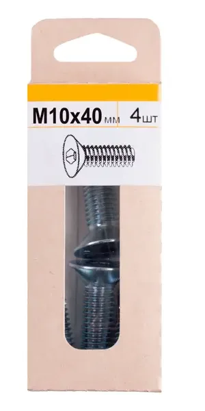 Винт DIN 7991 10x40 мм оцинкованный 4 шт.