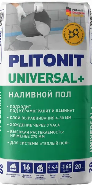 Наливной пол Plitonit Universal 20 кг