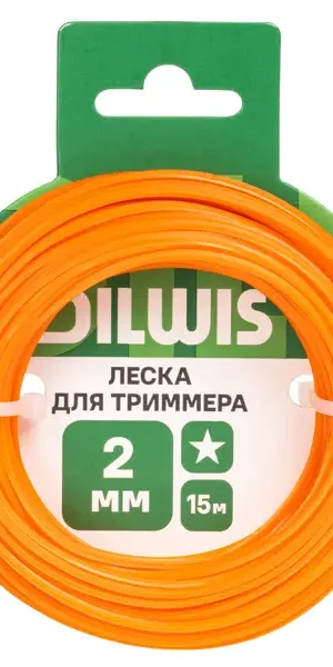 Леска Dilwis 2 мм 15 м звезда цвет оранжевый