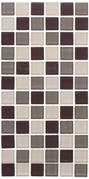 Мозаика стеклянная Kreaforta бежевый микс 300x300x4 мм