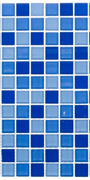 Мозаика стеклянная Kreaforta синий-голубой 300x300x4 мм