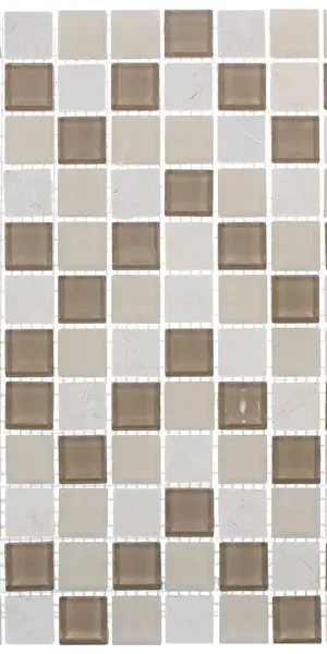 Мозаика стеклянная Kreaforta бежевая 300x300x4 мм