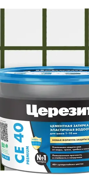 Затирка цементная Церезит CE 40/2 цвет оливковый 73 2 кг