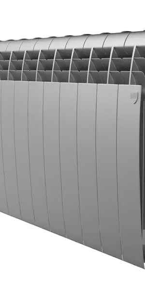 Радиатор секционный Royal Thermo BiLiner B 500/87 10 секций боковое подключение биметалл серый
