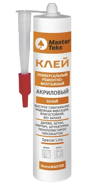 Клей акриловый MasterTeks ремонтно-монтажный белый 400 гр
