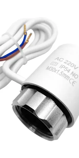 Сервопривод Heizen NC PT8301 M30x1.5 закрытый цвет белый