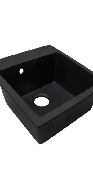 Мойка для кухни врезная Delinia 43x48 см глубина чаши 20 см кварц цвет антрацит
