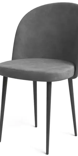 Стул Chic 49x77x50 см ножки металл/черный сиденье велюр цвет серый