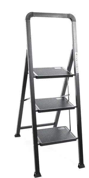 Стремянка стальная Zalger 3 ступени, максимальная нагрузка 150 кг