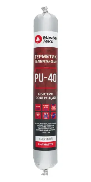 Герметик полиуретановый Masterteks PU-40 белый 600 мл