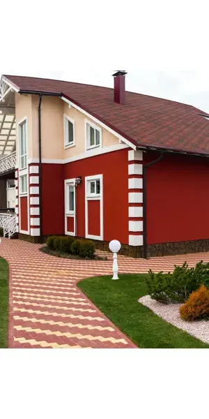 Бордюр тротуарный BRAER 1000x80x200 мм цвет красный