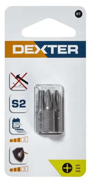 Набор бит Dexter XM87DT-3, 3 шт.