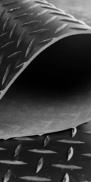 Ковровое покрытие «Ёлочка», 1.2 м, резина, цвет чёрный