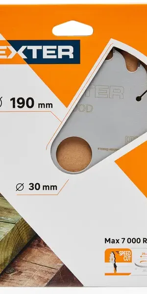 Диск пильный по дереву Dexter FD-E031903024T 24Т 190x30x1.2 мм, кольца: 20 и 25.4