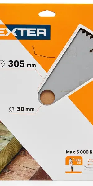 Диск пильный по дереву Dexter FD-E033053096T 96Т 305x30x1.2 мм, кольца: 20 и 25.4