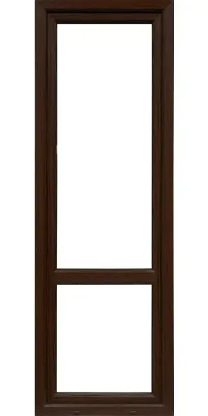 Балконная дверь пластиковая ПВХ VEKA 2130x700 мм (ВxШ) поворотная однокамерный стеклопакет белый/Темный дуб