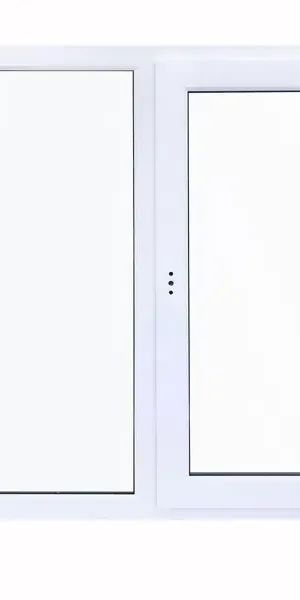 Окно пластиковое ПВХ VEKA двустворчатое 1170x1200 мм (ВxШ) однокамерный стеклопакет белый/темный дуб