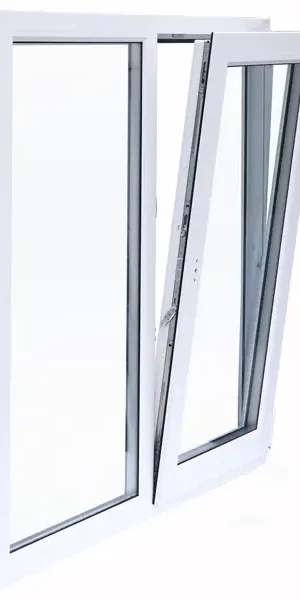Окно пластиковое ПВХ VEKA двустворчатое 1170x1200 мм (ВxШ) однокамерный стеклопакет белый/темный дуб