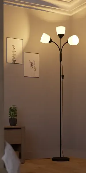 Торшер Inspire Dahlia, цвет черный