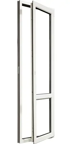 Балконная дверь ПВХ VEKA 2130x700 мм (ВxШ) правая однокамерный стеклопакет цвет белый/серый антрацит