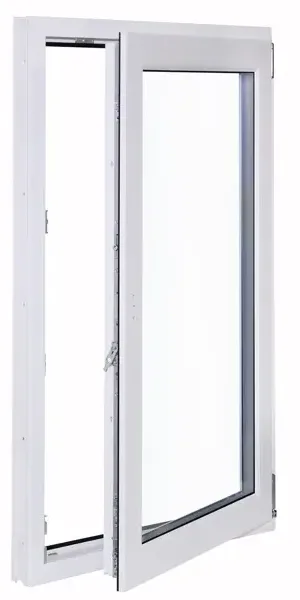Пластиковое окно ПВХ VEKA одностворчатое 120x80 мм (ВxШ) однокамерный стеклопакет цвет белый/серый антрацит