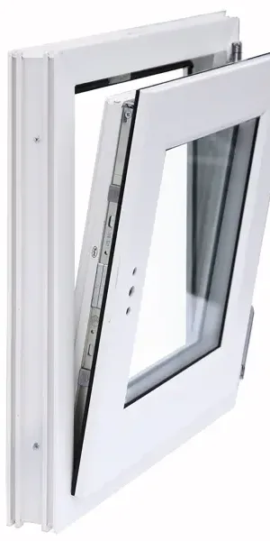 Пластиковое окно ПВХ VEKA одностворчатое 60x60 мм (ВxШ) однокамерный стеклопакет цвет белый/серый антрацит