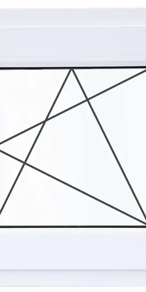 Пластиковое окно ПВХ VEKA одностворчатое 60x60 мм (ВxШ) однокамерный стеклопакет цвет белый/серый антрацит