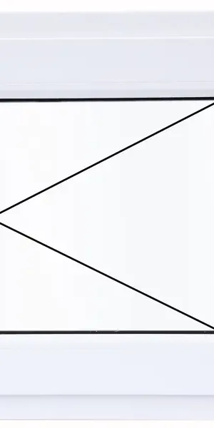 Пластиковое окно ПВХ VEKA одностворчатое 56x41 мм (ВxШ) однокамерный стеклопакет поворотное белый