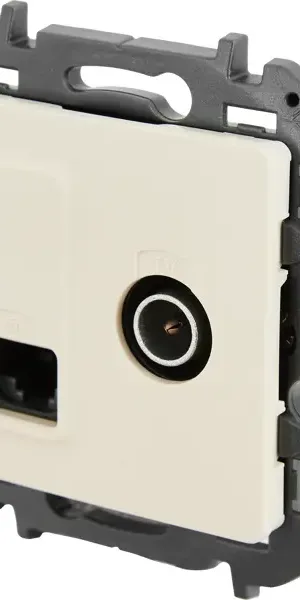 Розетка двойная TV+RJ45 категория 5e UTP - Lexman Lilian - слоновая кость