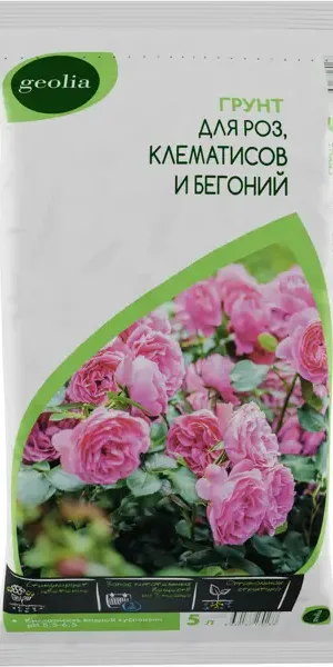 Грунт Geolia для роз клематисов и бегоний 5 л