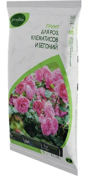 Грунт Geolia для роз клематисов и бегоний 5 л